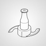 Лезвие измельчителя AUF87-153-H3 для комбайна Panasonic MK-F500WTQ