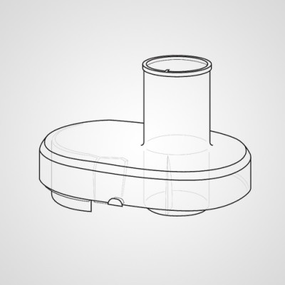 Крышка с горловиной для закладки продуктов AJD89P1512K0 для соковыжималки MJ-DJ31STQ .